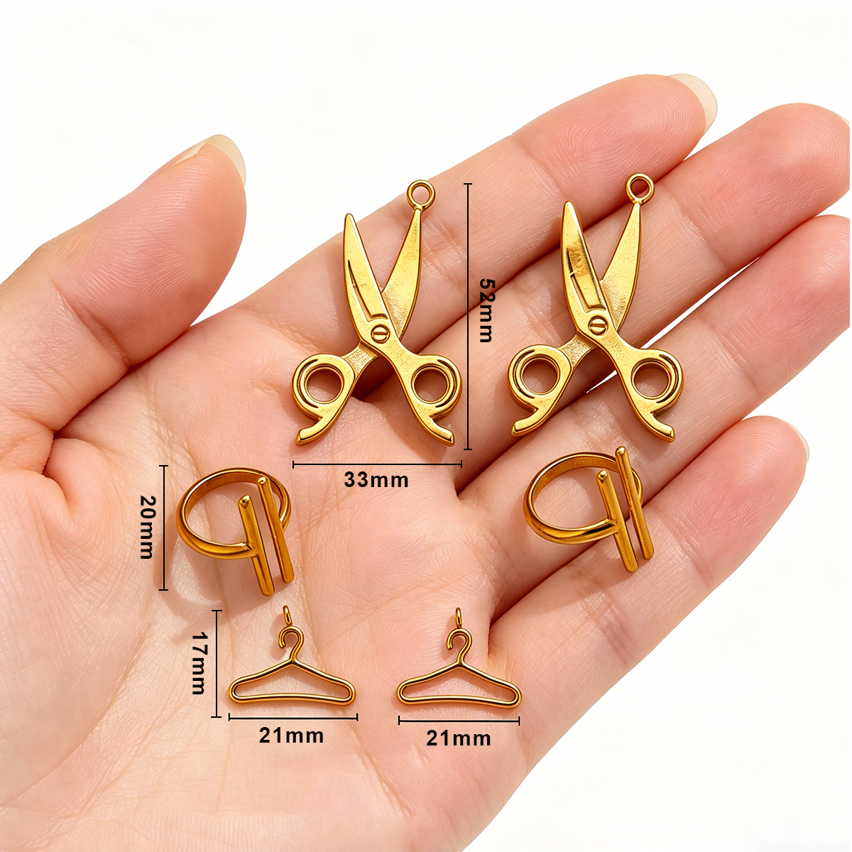 Vintage Collectibles For Sale - 2pcs Stainless Steel Vintage Scissor Pendant