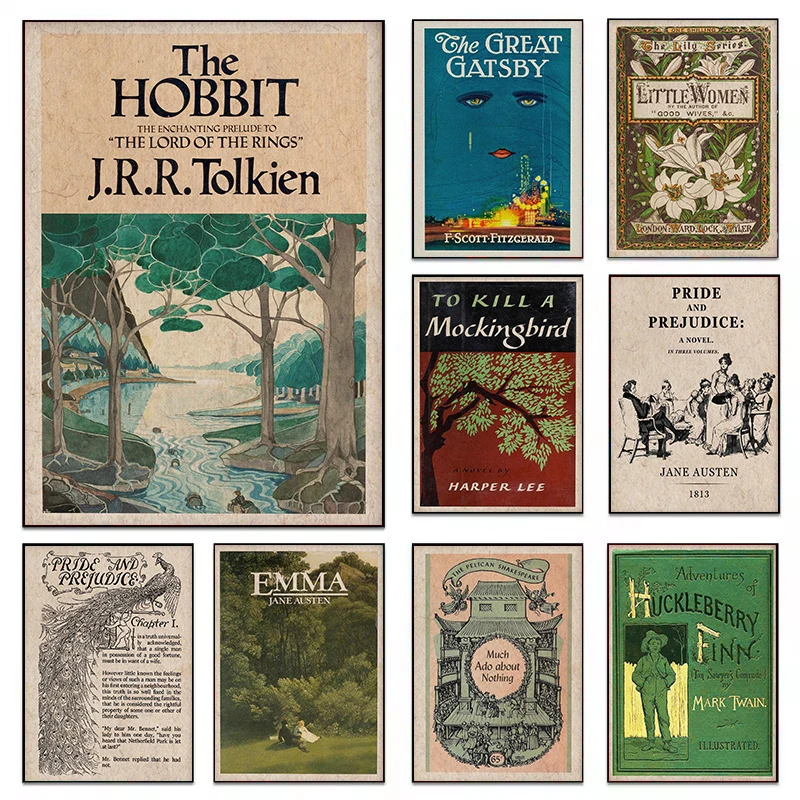 Vintage Collection - Vintage Rustic Library Classic Book Covers