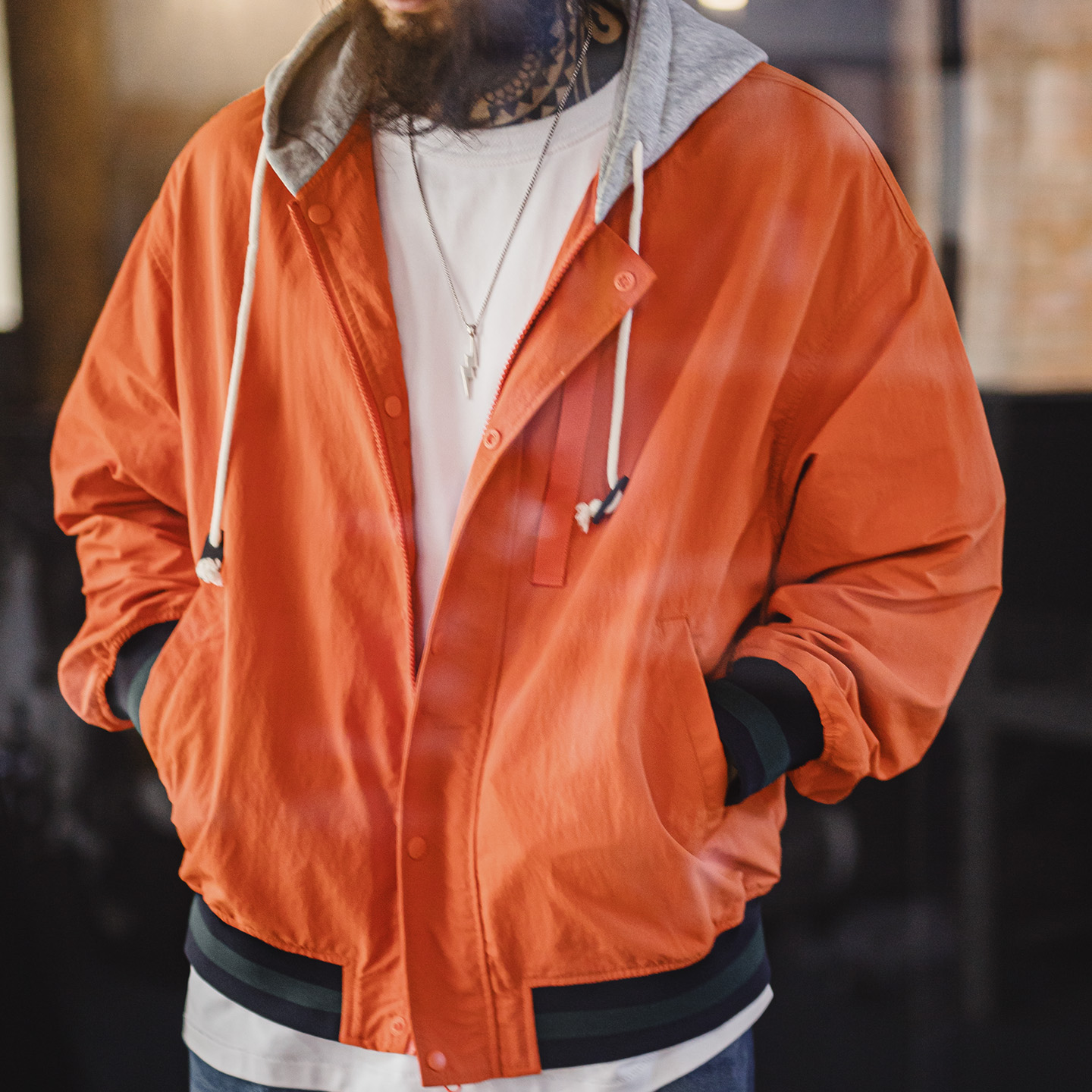 Maden Men's Vintage Colorblock - Vintage Zip Hoodie reseña y precio