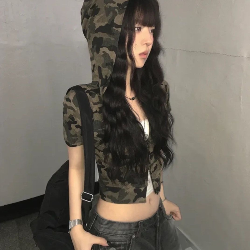 Camouflage American Vintage Zi - Vintage Zip Hoodie reseña y precio