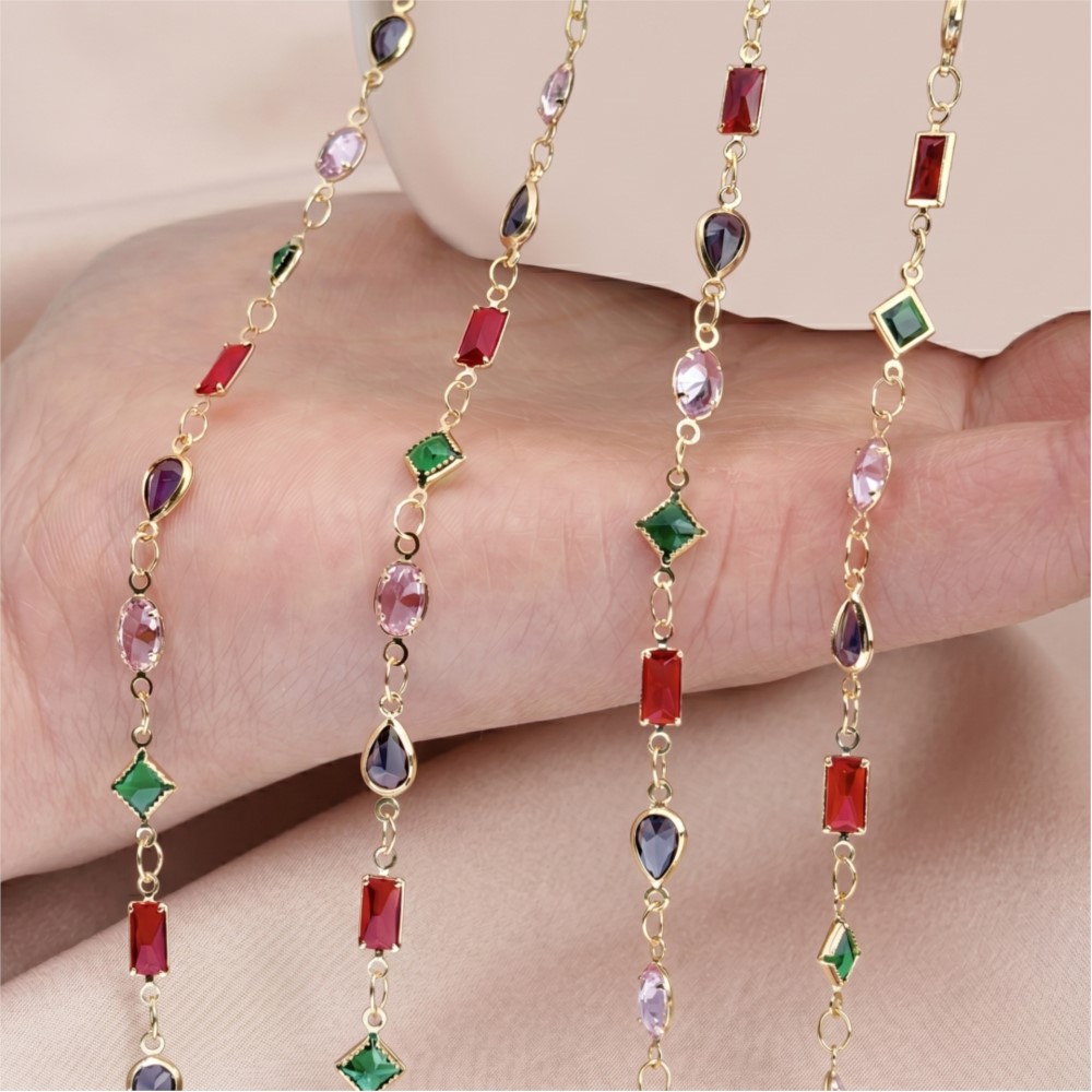 1meter Colorful Crystal Chain  - Vintage Collectibles For Sale reseña y precio