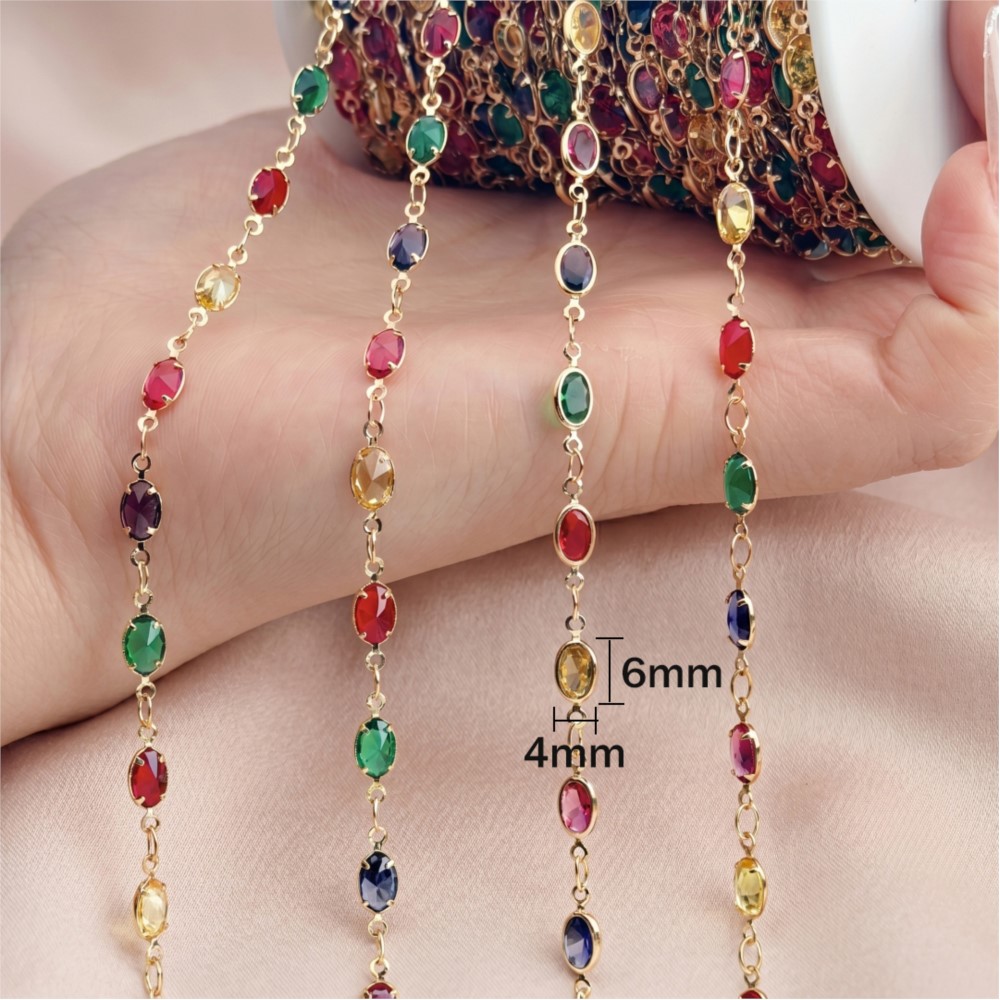 1meter Colorful Crystal Chain  - Vintage Collectibles For Sale reseña y precio