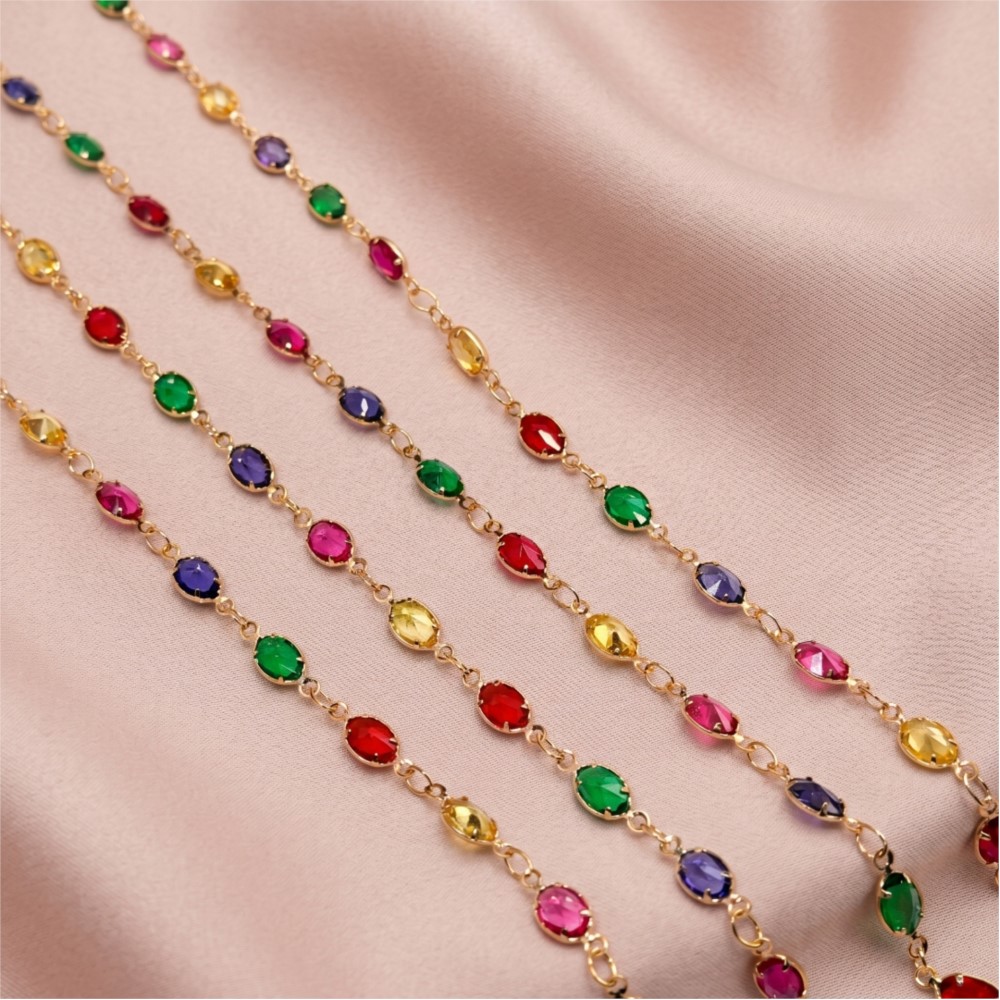 1meter Colorful Crystal Chain  - Vintage Collectibles For Sale reseña y precio