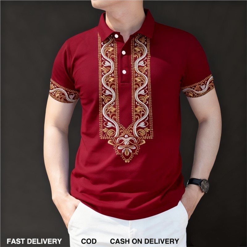 2026 Mens Barong Polo Shirt fo - Vintage Collectible Buttons reseña y precio