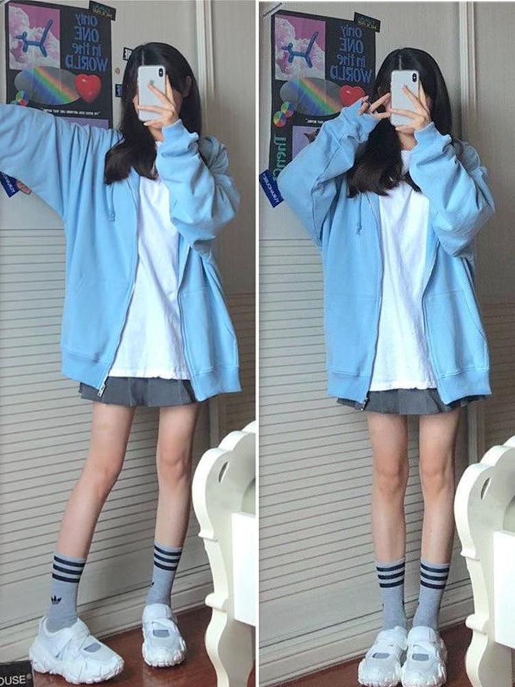 Oversized Hooded Sweatshirts K - Vintage Zip Hoodie reseña y precio