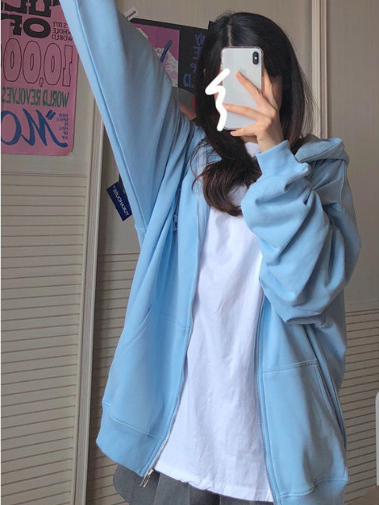Oversized Hooded Sweatshirts K - Vintage Zip Hoodie reseña y precio