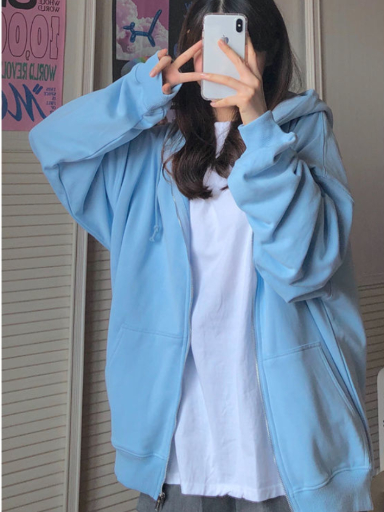 Oversized Hooded Sweatshirts K - Vintage Zip Hoodie reseña y precio