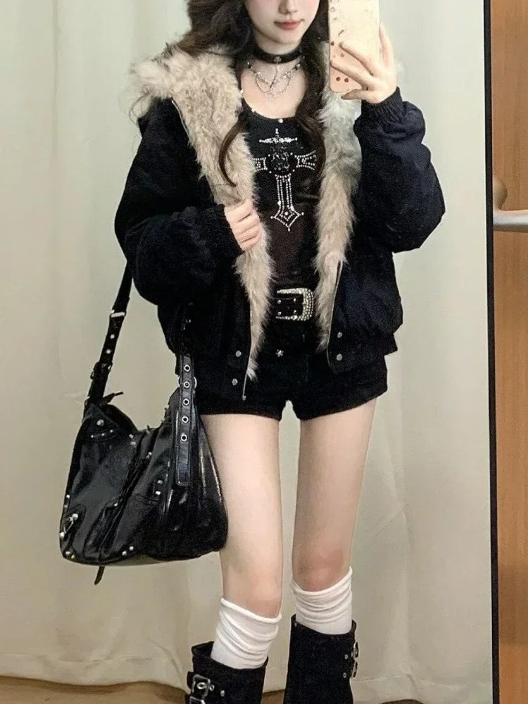 Y2k Gothic Vintage Black Zip U - Vintage Zip Hoodie reseña y precio