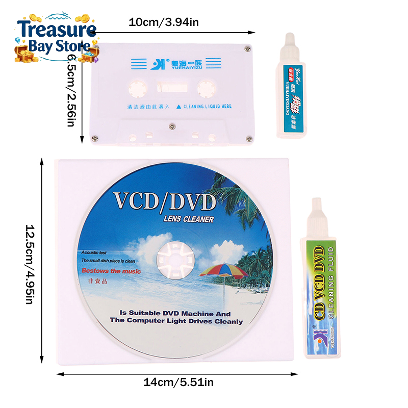 CD VCD DVD Player Lens Cleaner - Cassette Tape Head reseña y precio