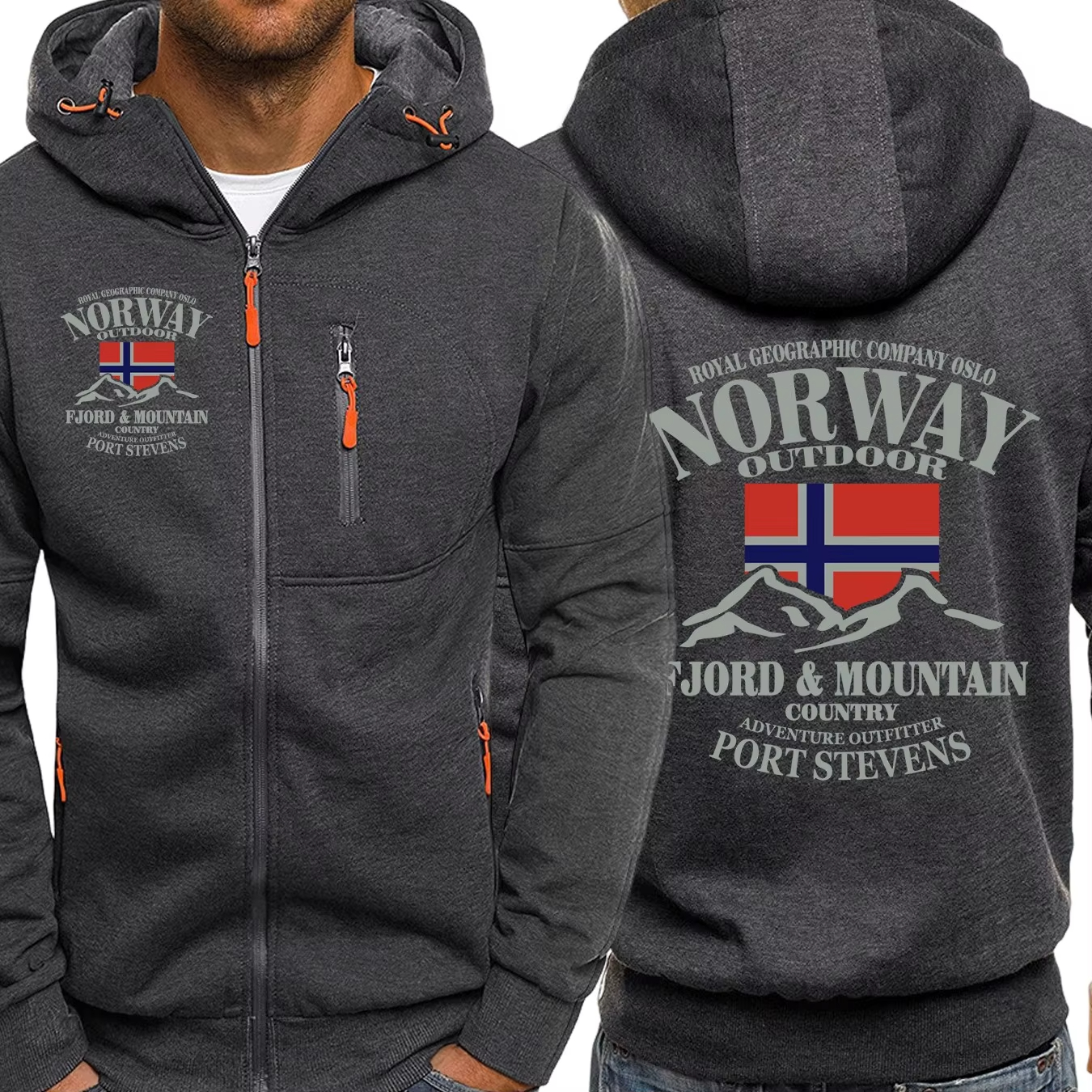 Norway Fjords And Mountains Pr - Vintage Zip Hoodie reseña y precio