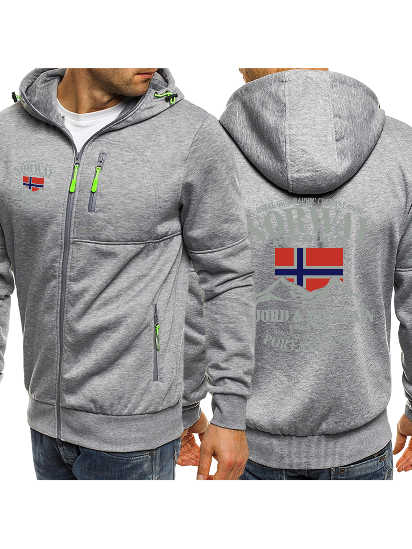 Norway Fjords And Mountains Pr - Vintage Zip Hoodie reseña y precio