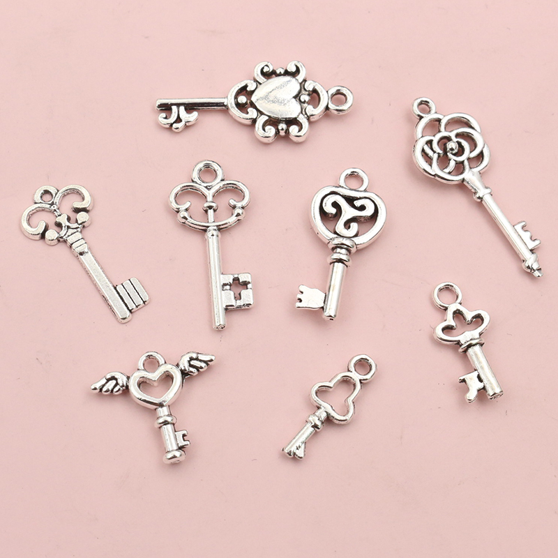 50pcs Vintage Small Key Charms - Vintage Collectibles For Sale reseña y precio