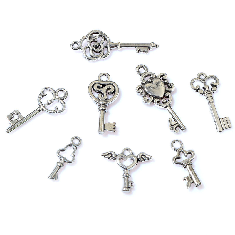 50pcs Vintage Small Key Charms - Vintage Collectibles For Sale reseña y precio
