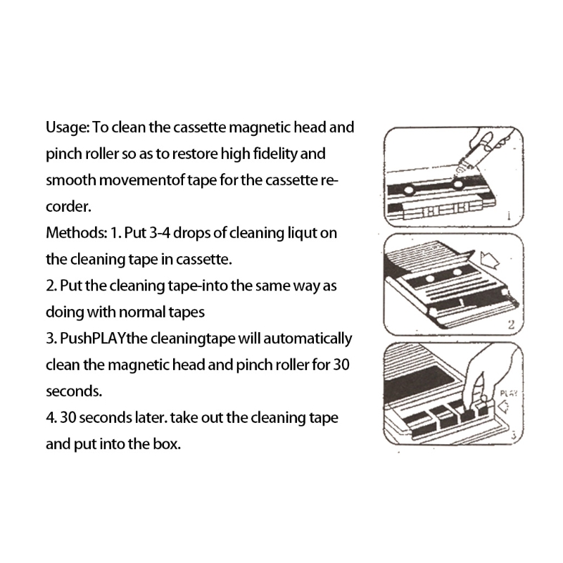 Cassette Tape for Head Cleaner - Cassette Tape Head reseña y precio