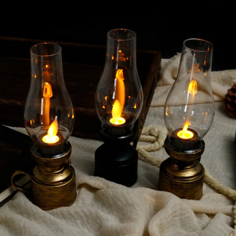 Vintage Retro LED Oil Lamp Lan - Vintage Collectible Buttons reseña y precio