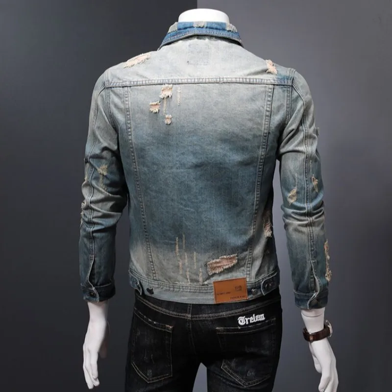 Padded Denim Jackets Man Warm  - Vintage Collectible Buttons reseña y precio