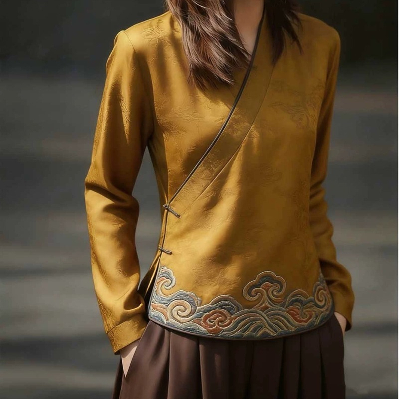 Chinese Style Women's Blouses  - Vintage Collectible Buttons reseña y precio