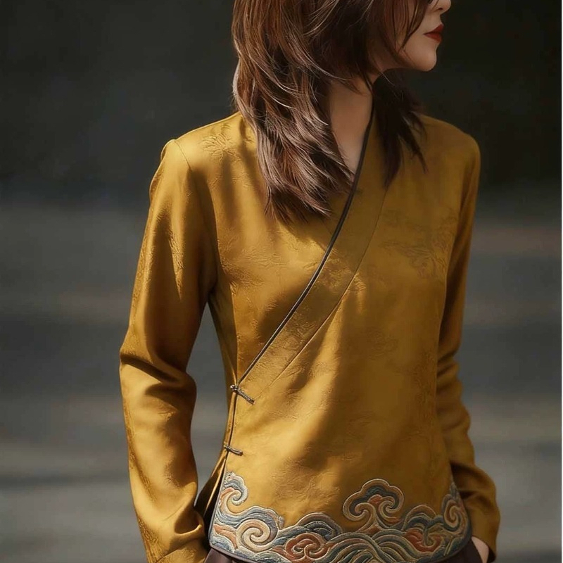 Chinese Style Women's Blouses  - Vintage Collectible Buttons reseña y precio
