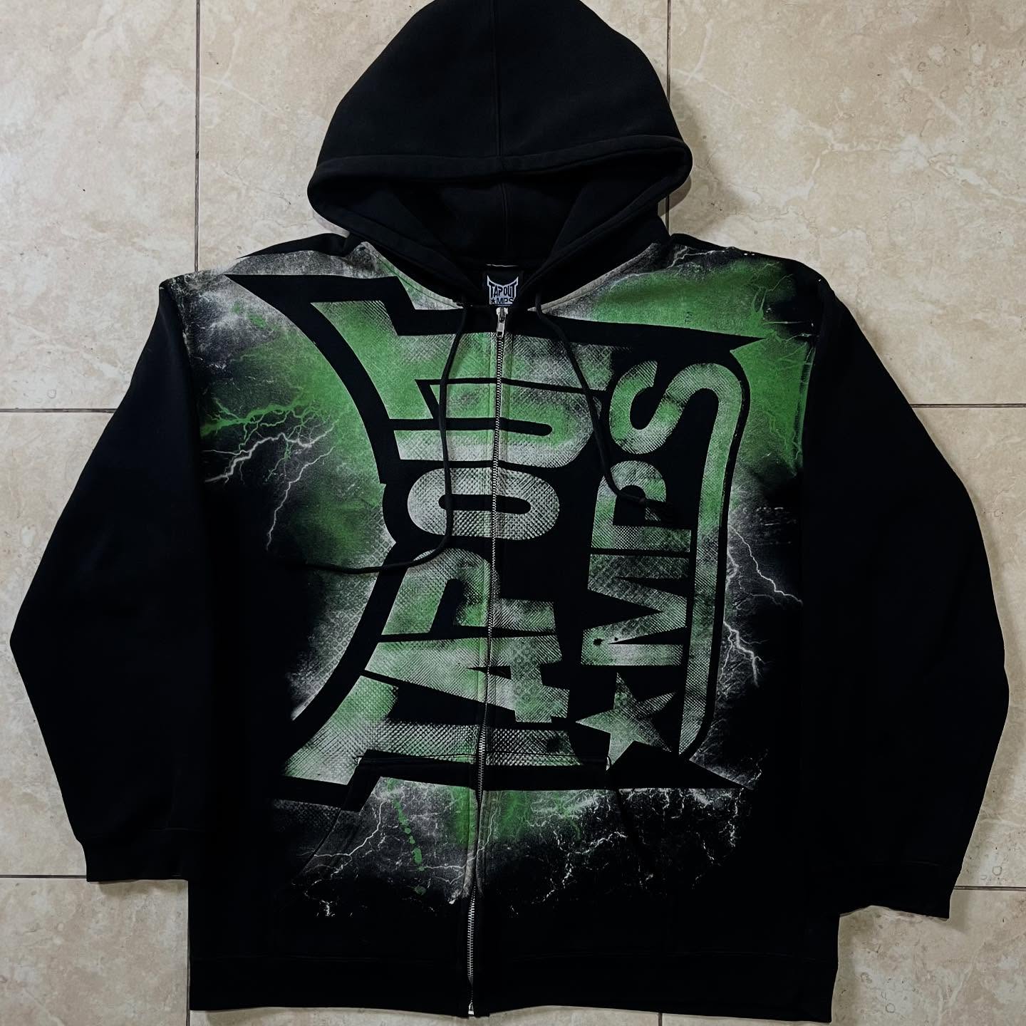 Vintage Green Tapout Print Zip - Vintage Zip Hoodie reseña y precio