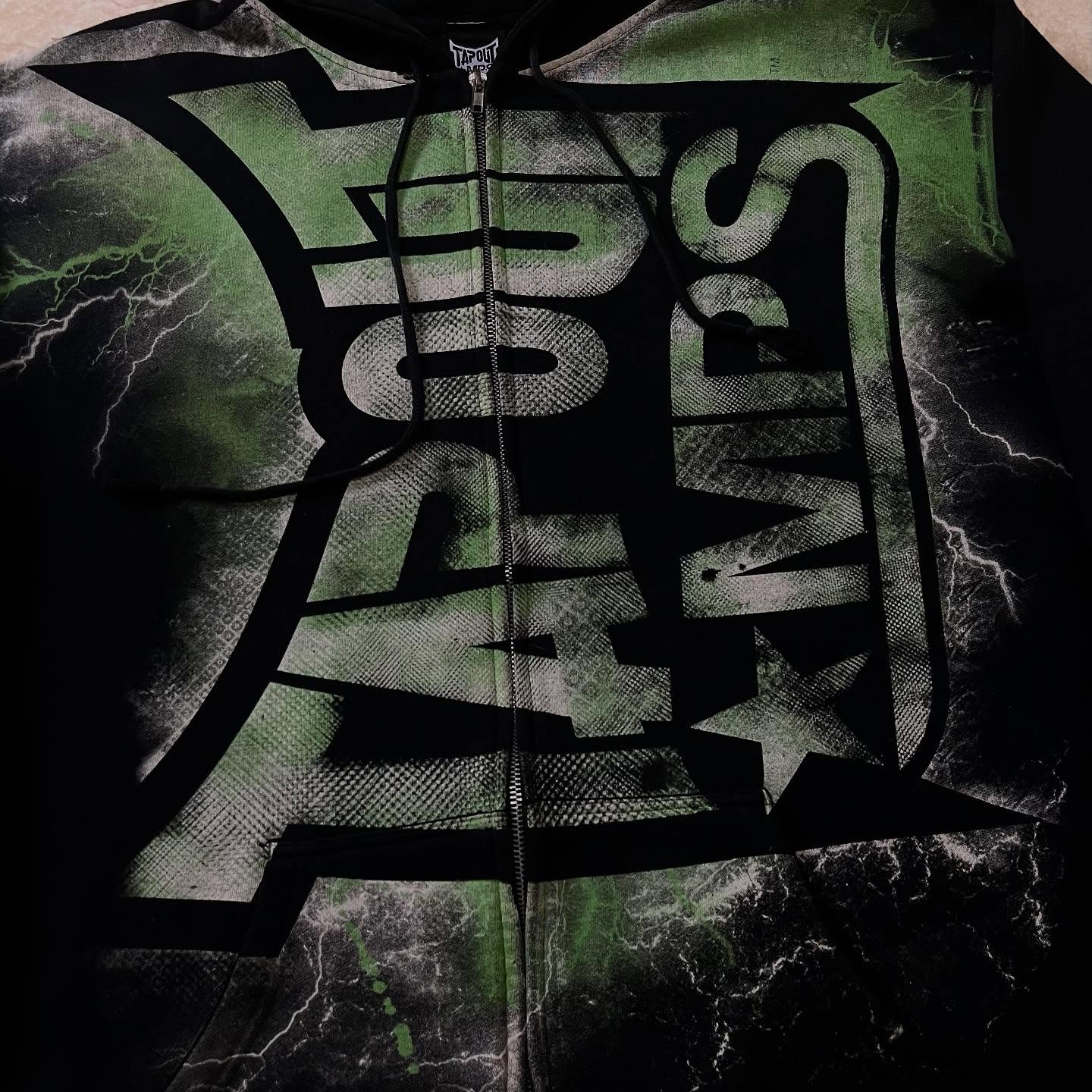 Vintage Green Tapout Print Zip - Vintage Zip Hoodie reseña y precio