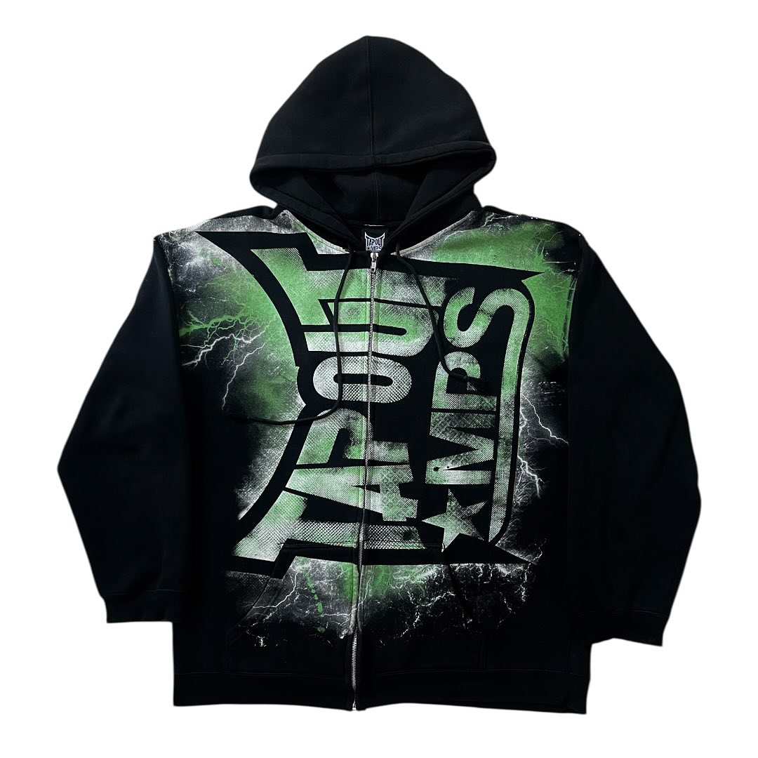 Vintage Green Tapout Print Zip - Vintage Zip Hoodie reseña y precio