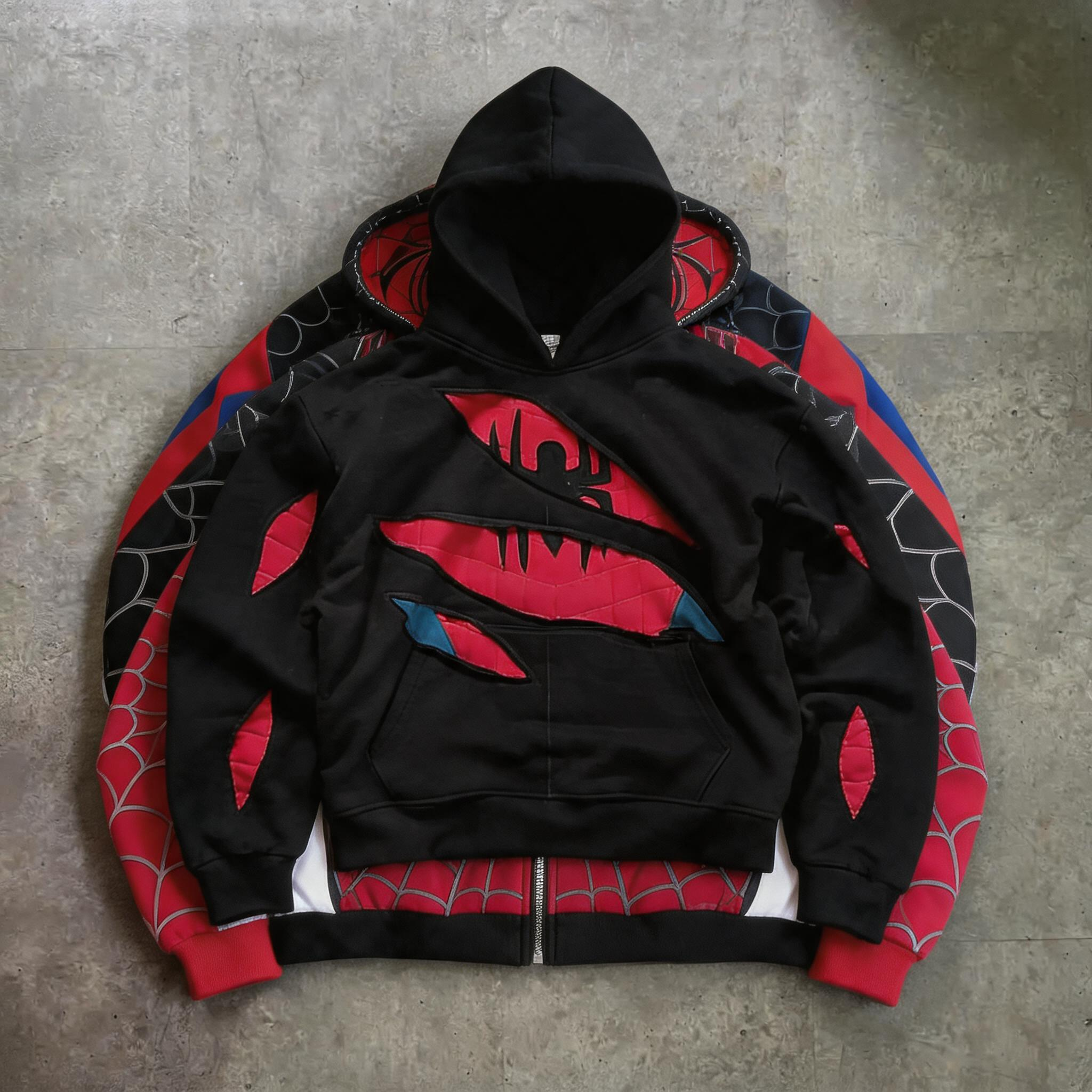 American Vintage Spider Patchw - Vintage Zip Hoodie reseña y precio