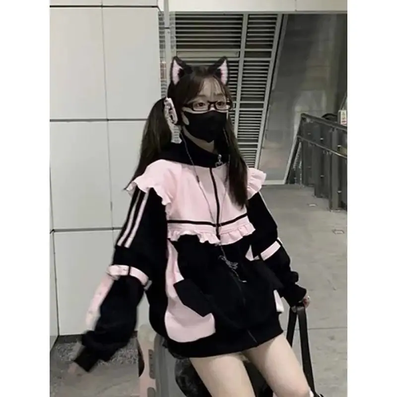 Autumn Winter Japanese Sweet Y - Vintage Zip Hoodie reseña y precio
