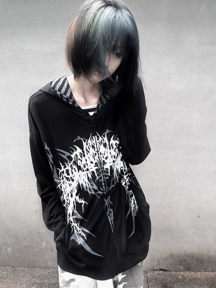 Subculture Y2k Japanese Hooded - Vintage Zip Hoodie reseña y precio