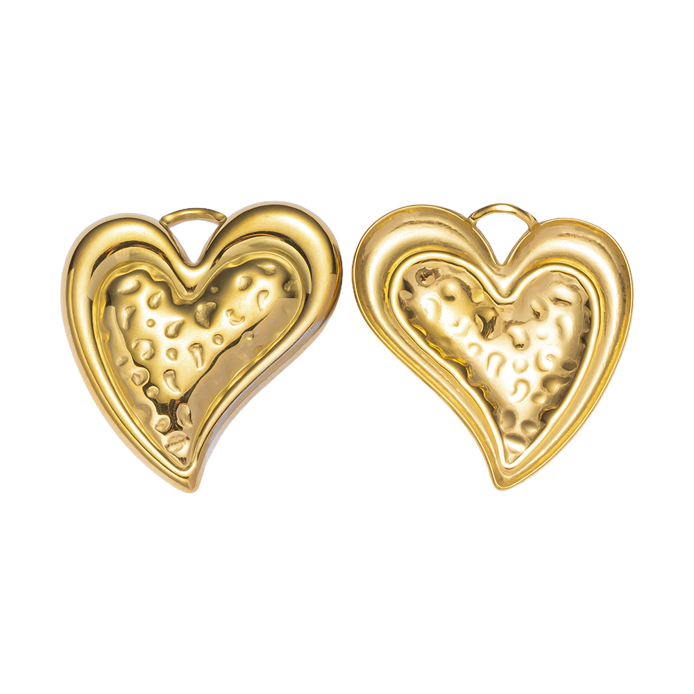 2pcs Gold Stainless Steel Hear - Vintage Collectibles For Sale reseña y precio