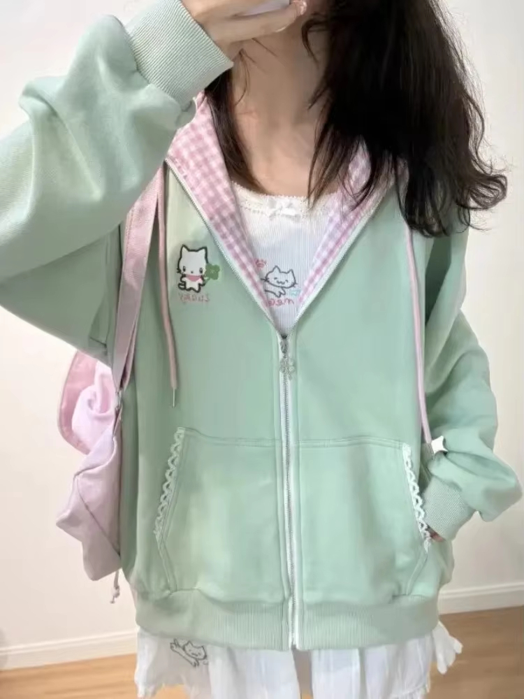 Y2k Kawaii Japanese Cartoon Lo - Vintage Zip Hoodie reseña y precio