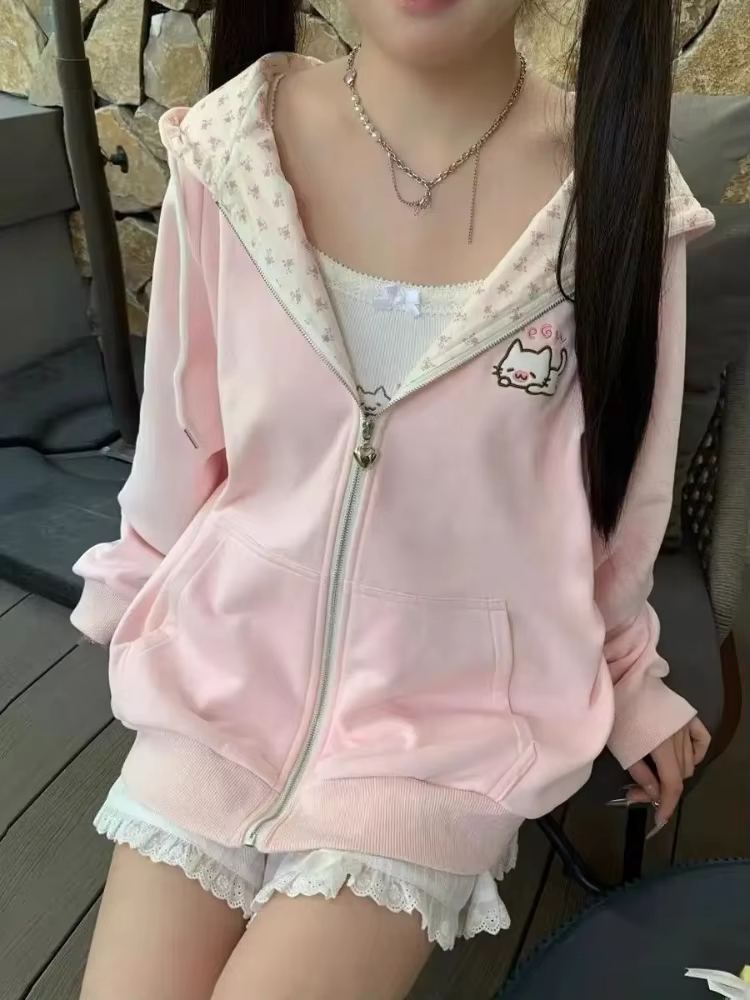 Y2k Kawaii Japanese Cartoon Lo - Vintage Zip Hoodie reseña y precio
