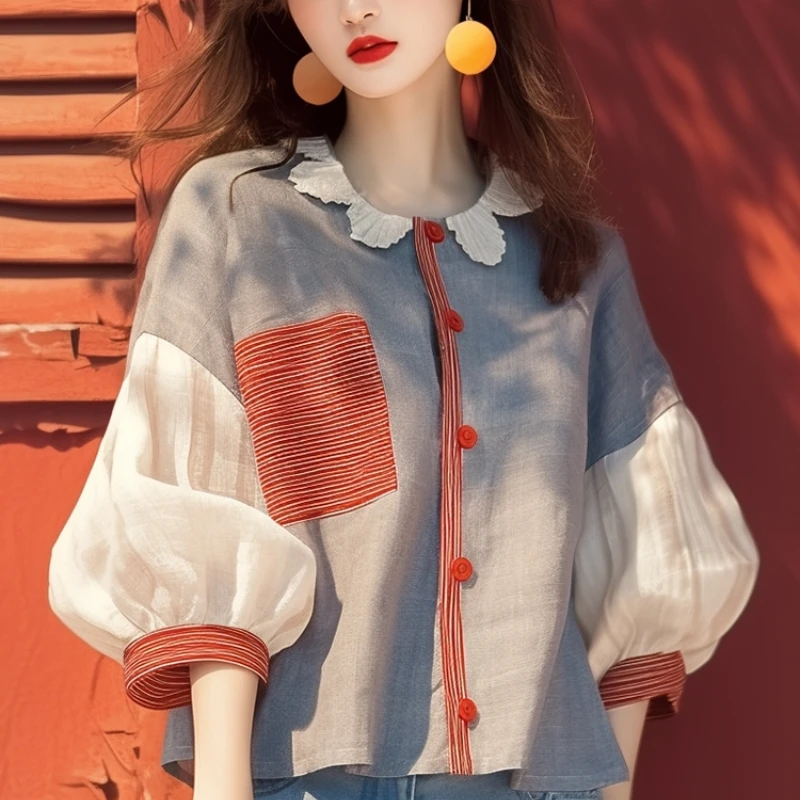 Chiffon Vintage Women's Shirt  - Vintage Collectible Buttons reseña y precio