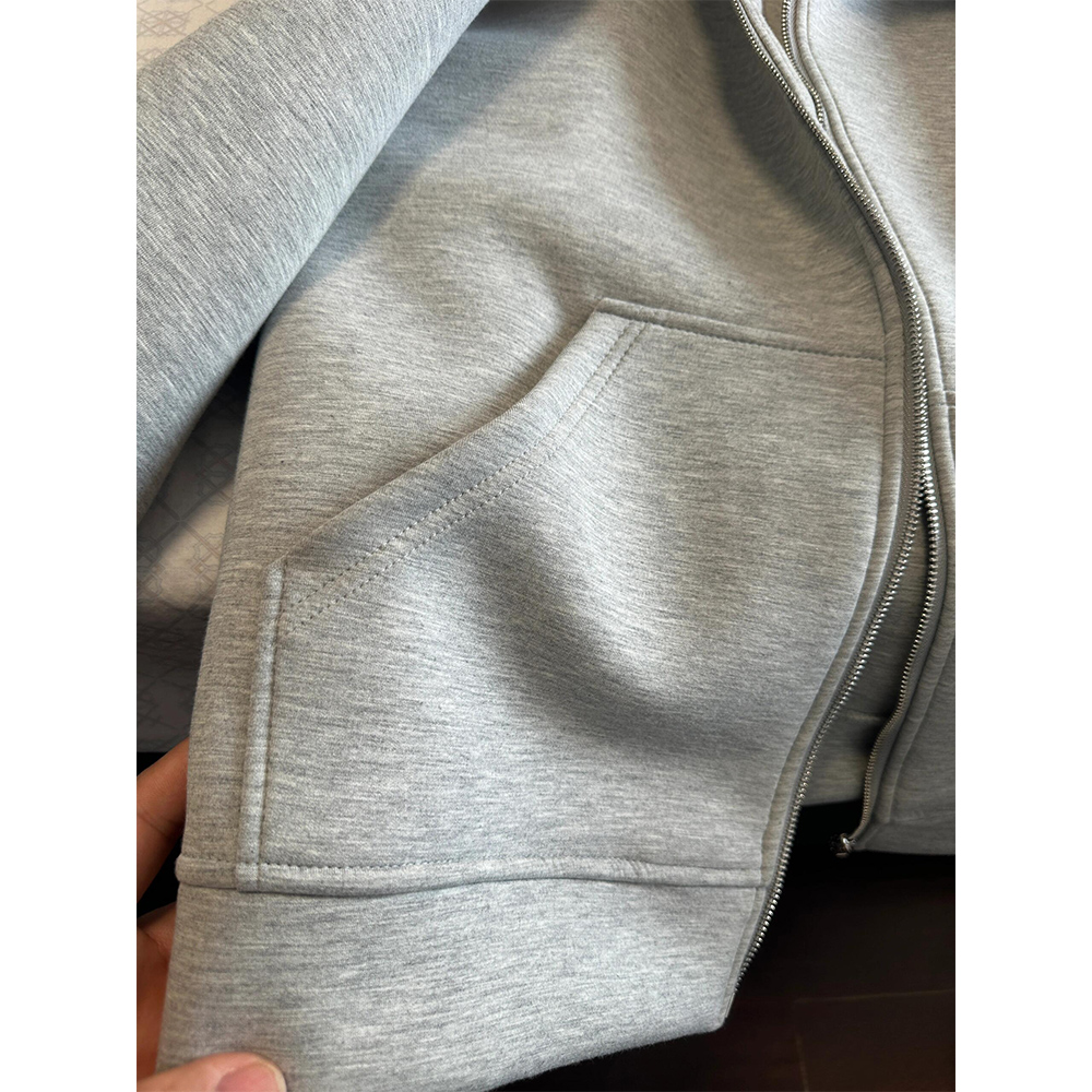 Women's Grey Hooded Coat Solid - Vintage Zip Hoodie reseña y precio