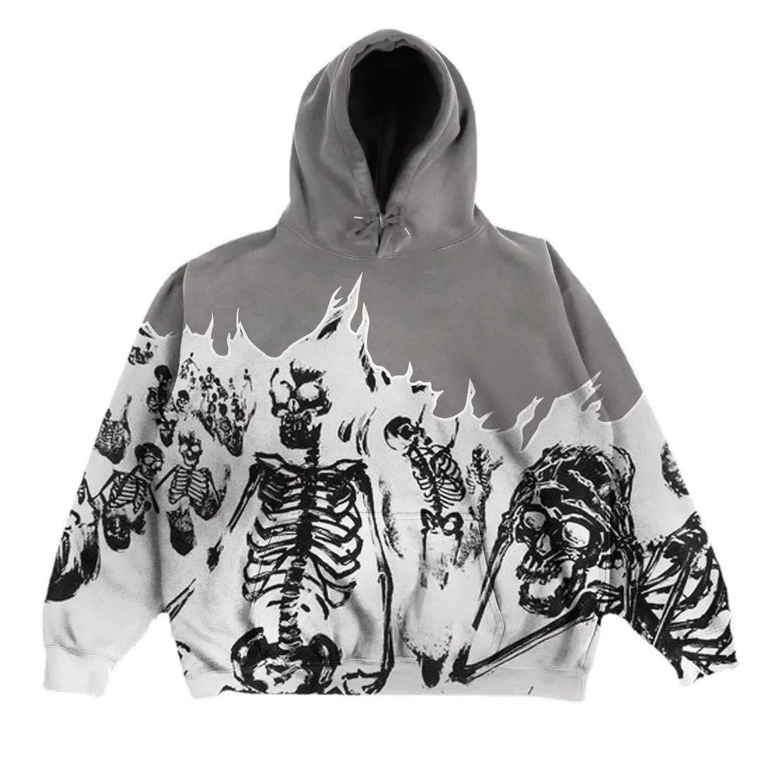 Men Anime Skull Hoodies Women  - Vintage Zip Hoodie reseña y precio